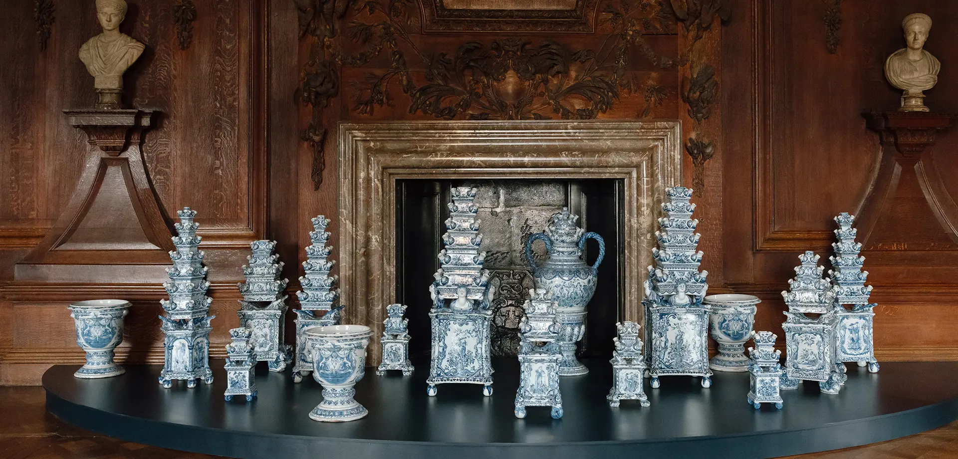 The Delft Tulip Vases at Chatsworth