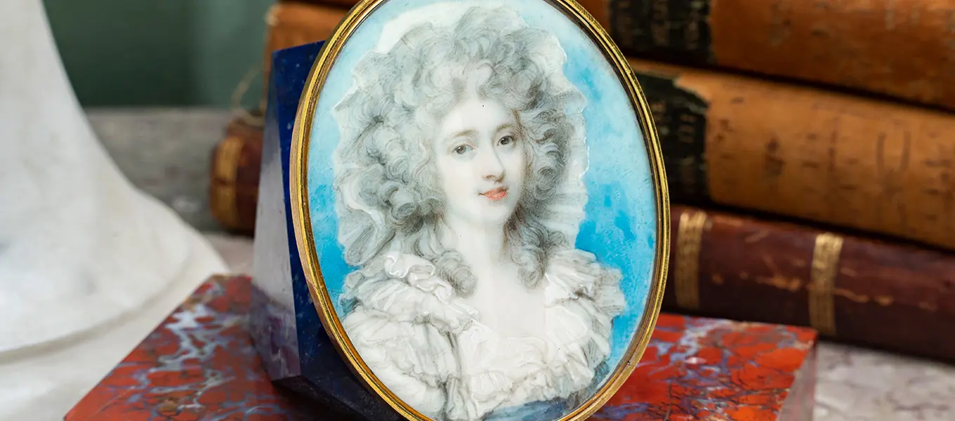 Portrait miniature of Duchess Georgiana, by Richard Cosway