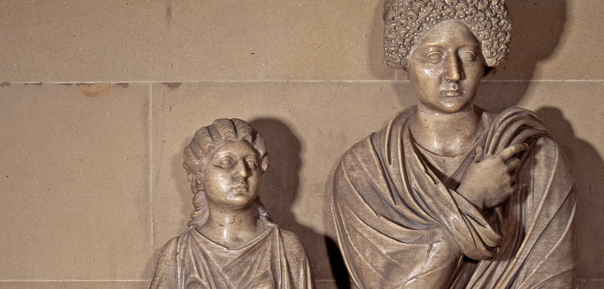 Statuary group of a mother and daughter